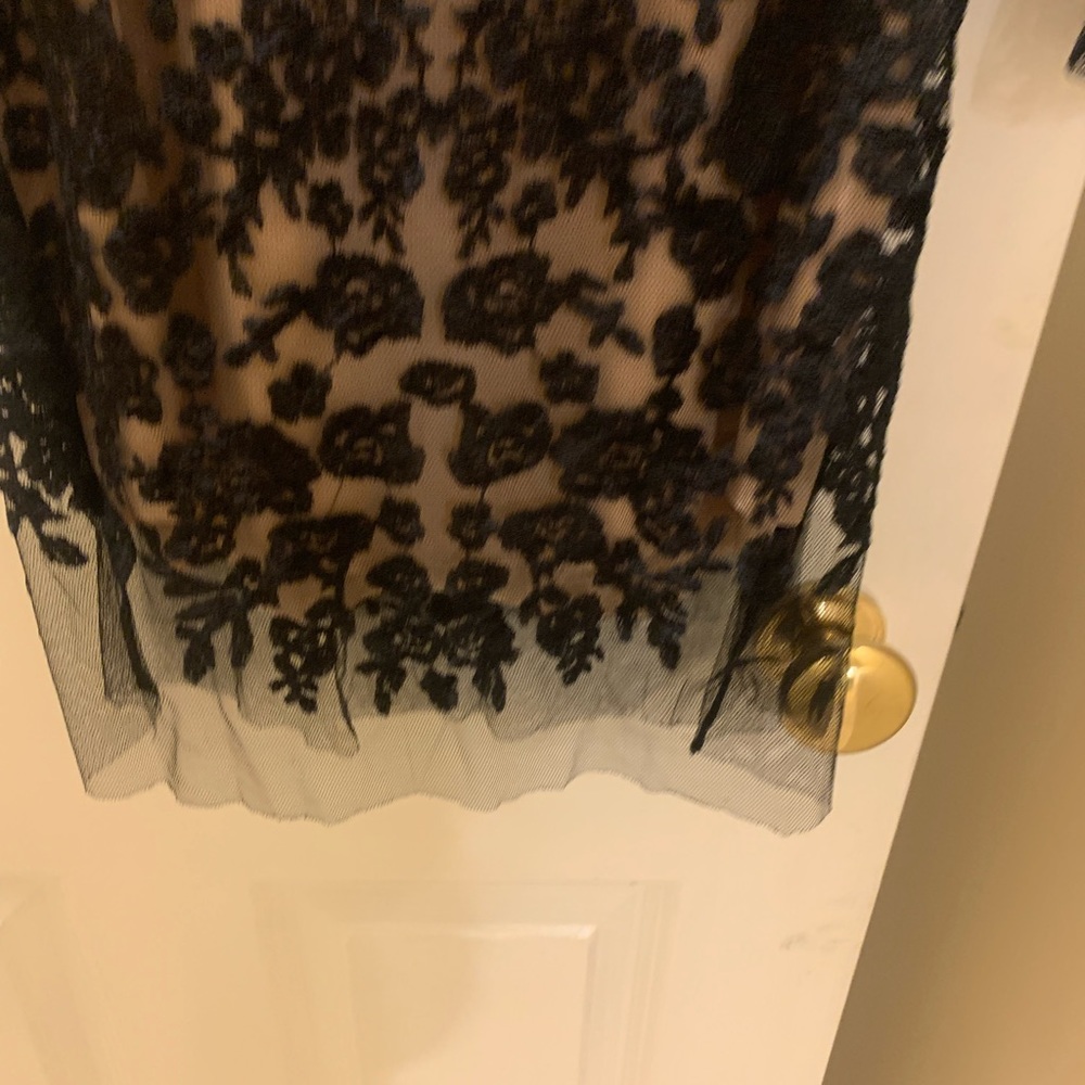 For Love & Lemons Black Floral Lace Overlay Mini Dress - Picture 7 of 8